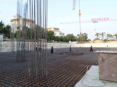 آرماتور بندی و اجرای فونداسیون بهکیش مارینا