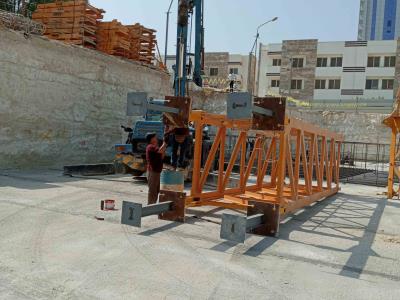 اجرای فونداسیون و نصب پایه تاور کرین